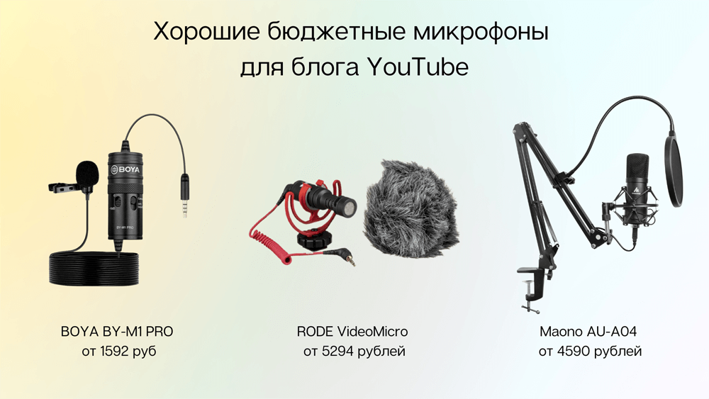 Хорошие бюджетные микрофоны для блога YouTube